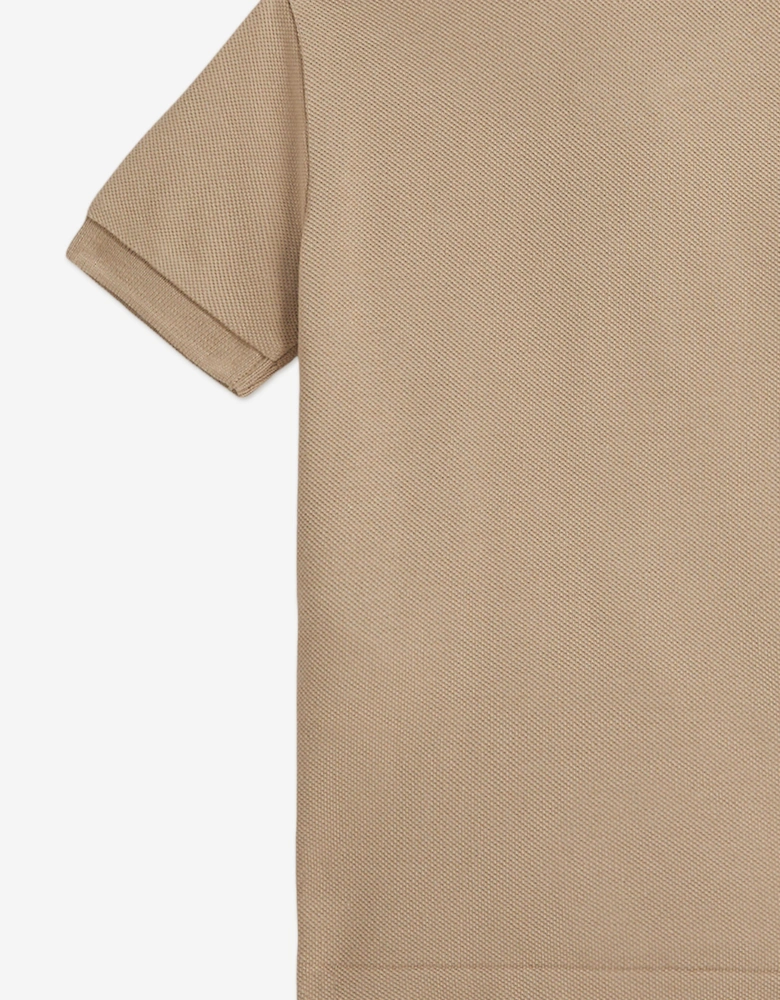 Baby Boys Logo Polo Shirt in Beige