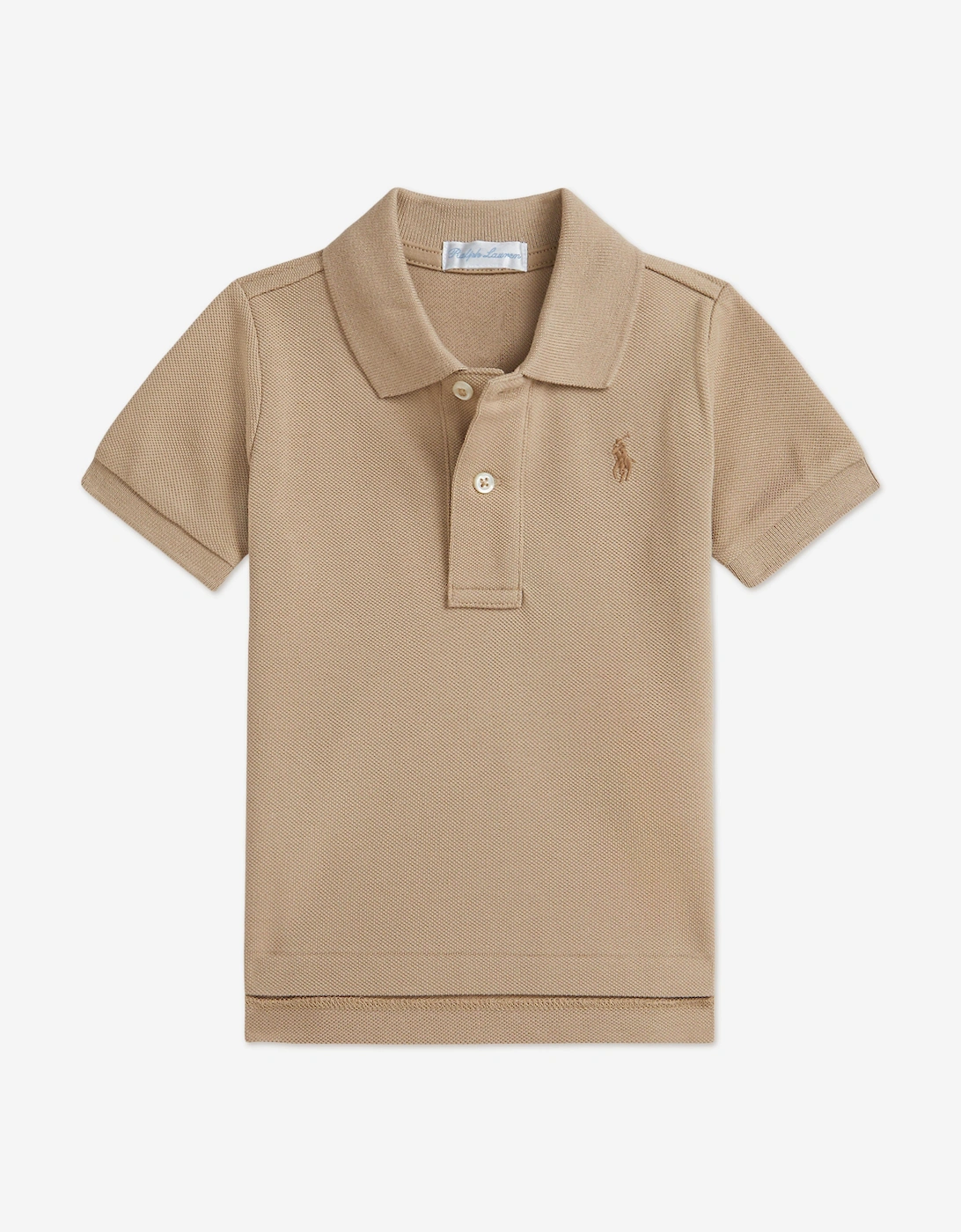 Baby Boys Logo Polo Shirt in Beige, 5 of 4