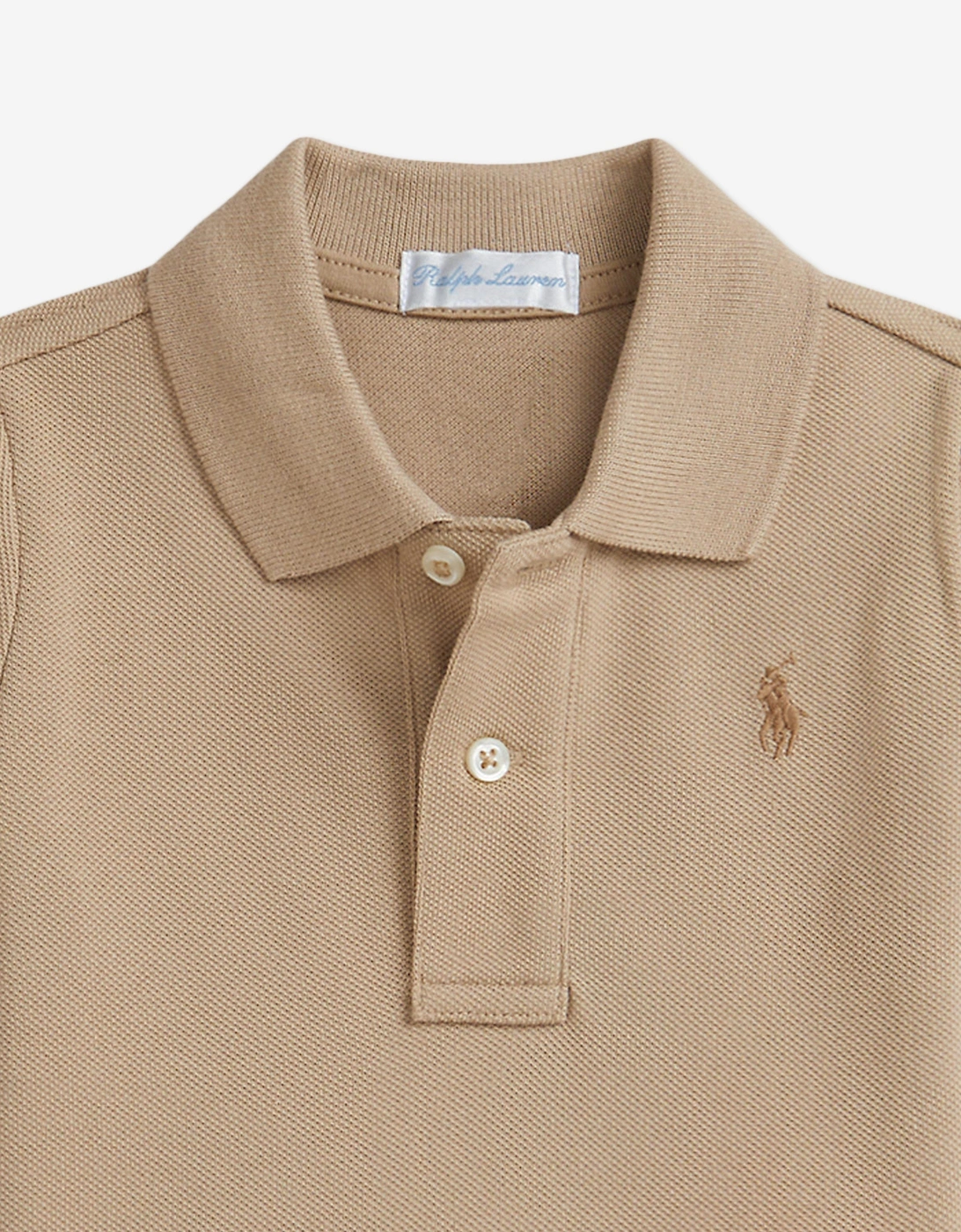 Baby Boys Logo Polo Shirt in Beige