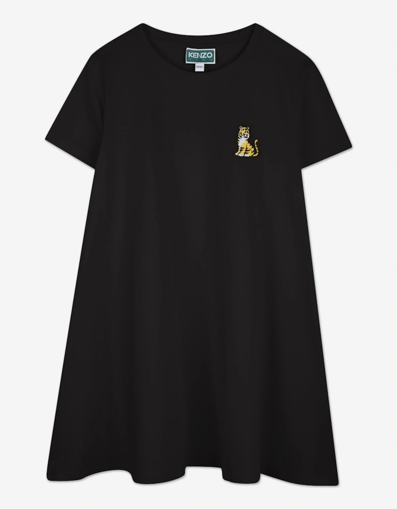 Girls Kotora Jersey Dress in Black