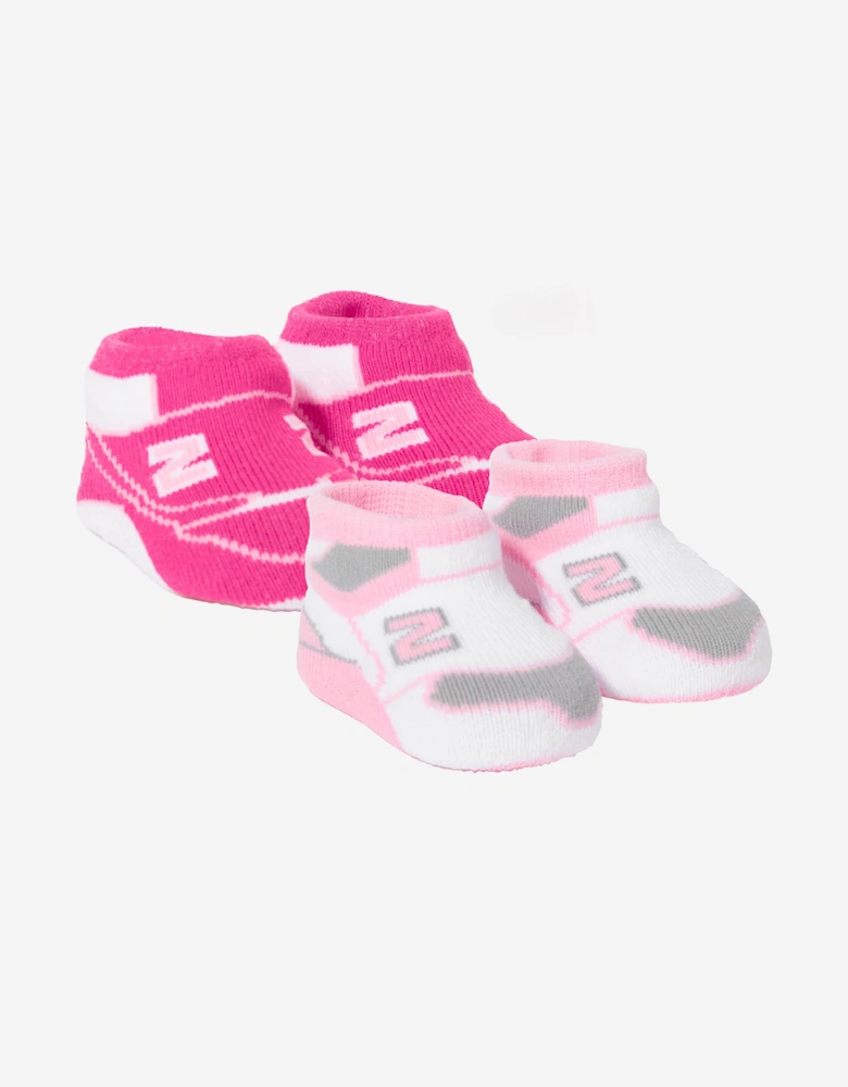 Baby Girls 2 Pack Bootie Set in Pink