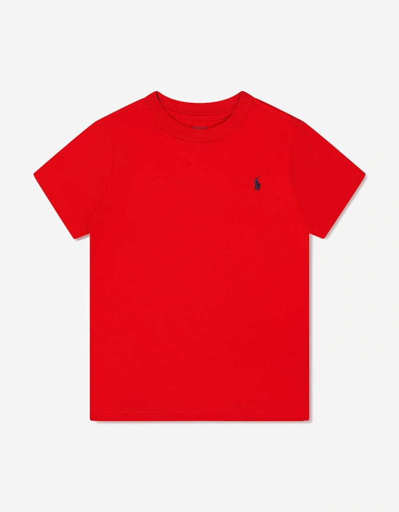 Boys Logo T-Shirt in Red