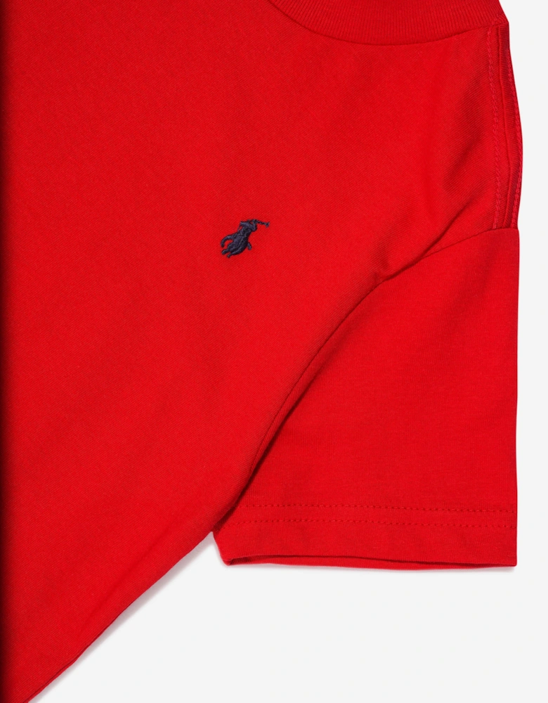 Boys Logo T-Shirt in Red
