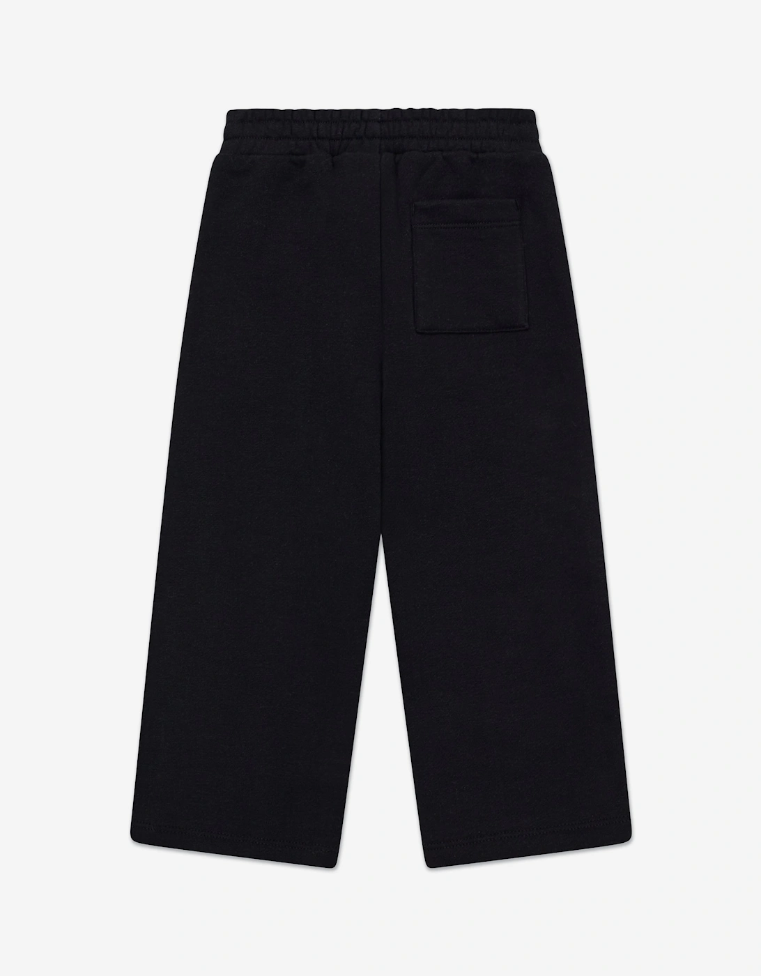 Kids Emblem Applique Joggers in Black