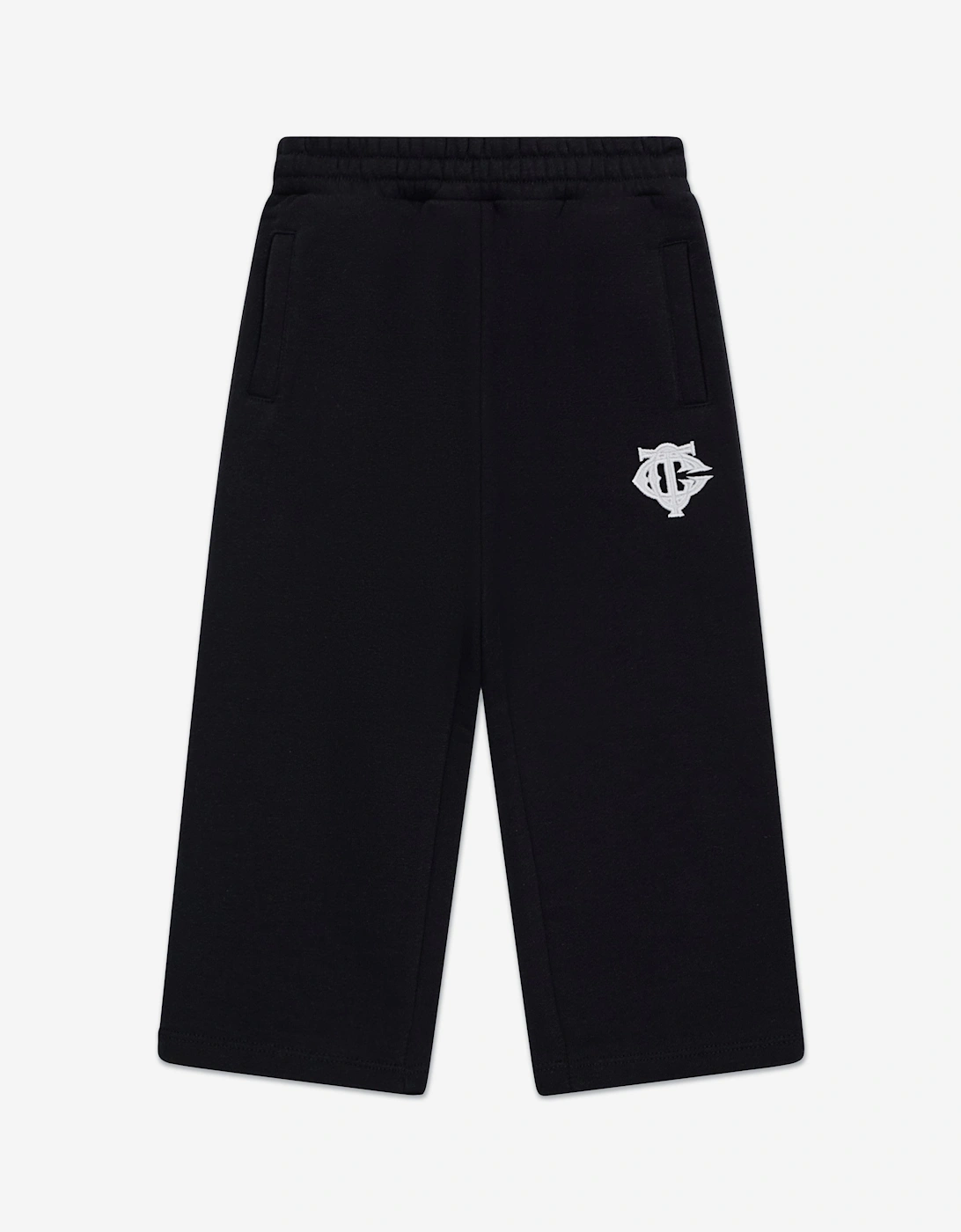 Kids Emblem Applique Joggers in Black, 5 of 4