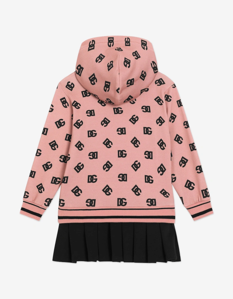 Girls DG Logo Sweater Dress in Pink