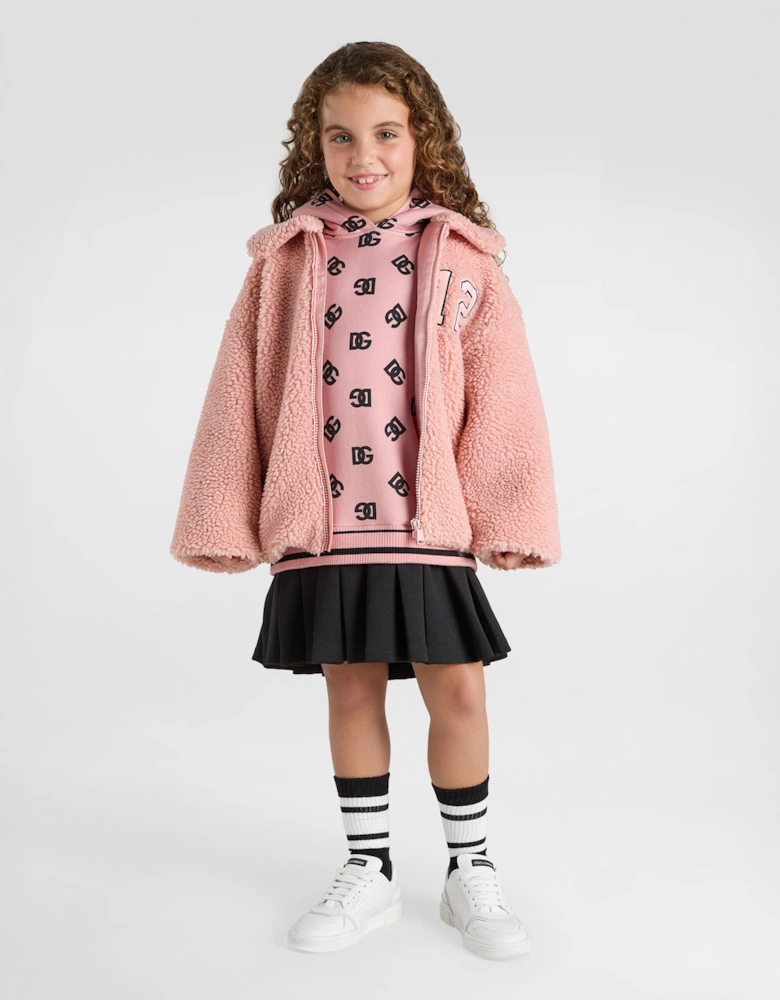 Girls DG Logo Sweater Dress in Pink