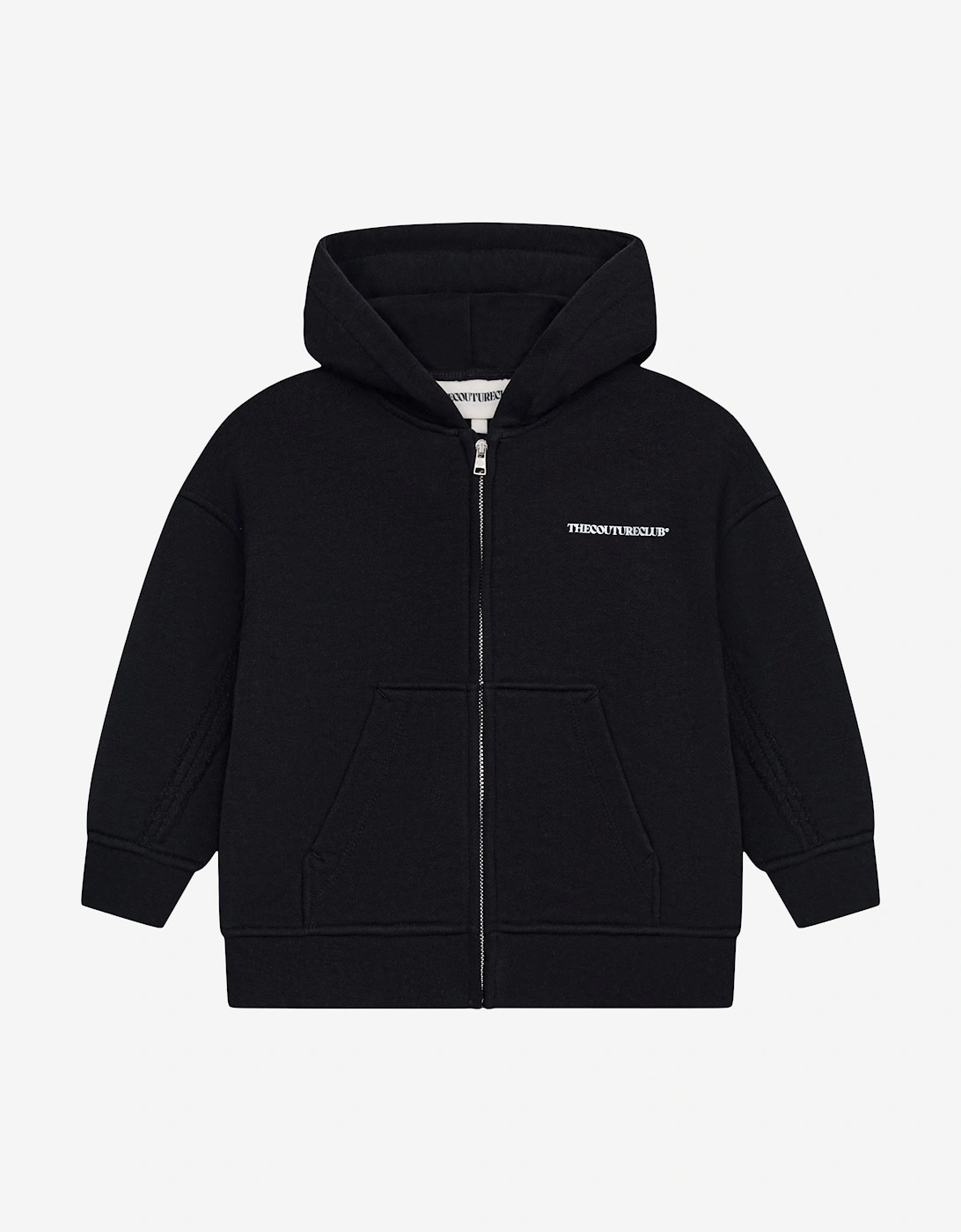 Kids Copyright Zip Through Hoodie in Black, 5 of 4