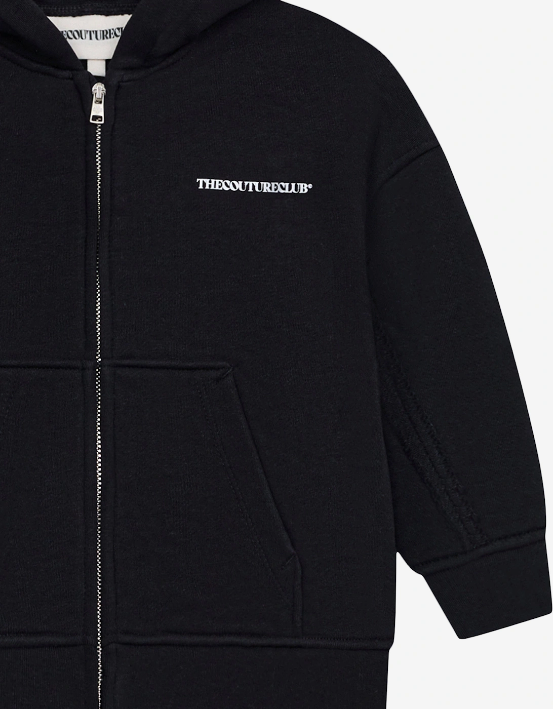 Kids Copyright Zip Through Hoodie in Black