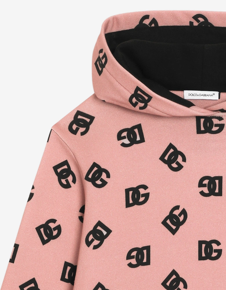 Girls DG Logo Sweater Dress in Pink