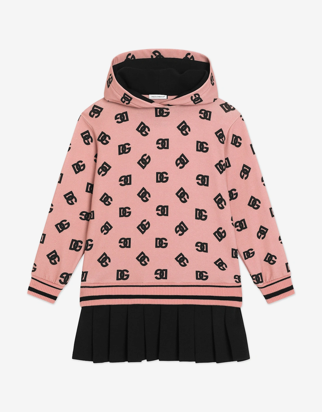 Girls DG Logo Sweater Dress in Pink, 5 of 4