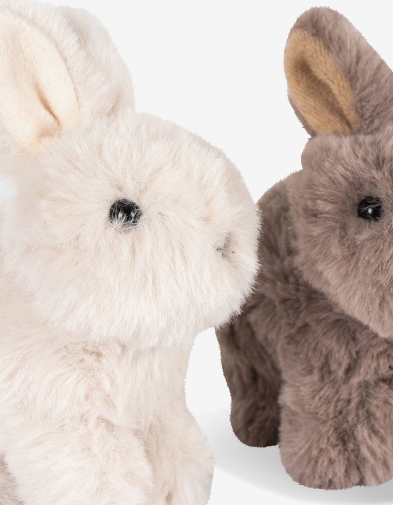 Bunny Soft Toys With Bed in Brown (11cm)