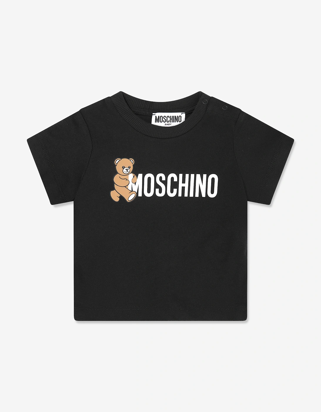 Baby Teddy Bear Logo T-Shirt in Black, 5 of 4