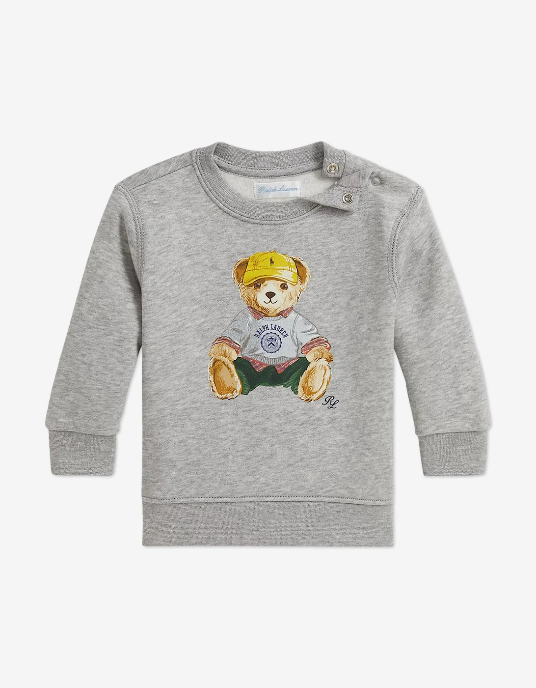 Baby Boys Bear Sweatshirt in Grey, 6 of 5