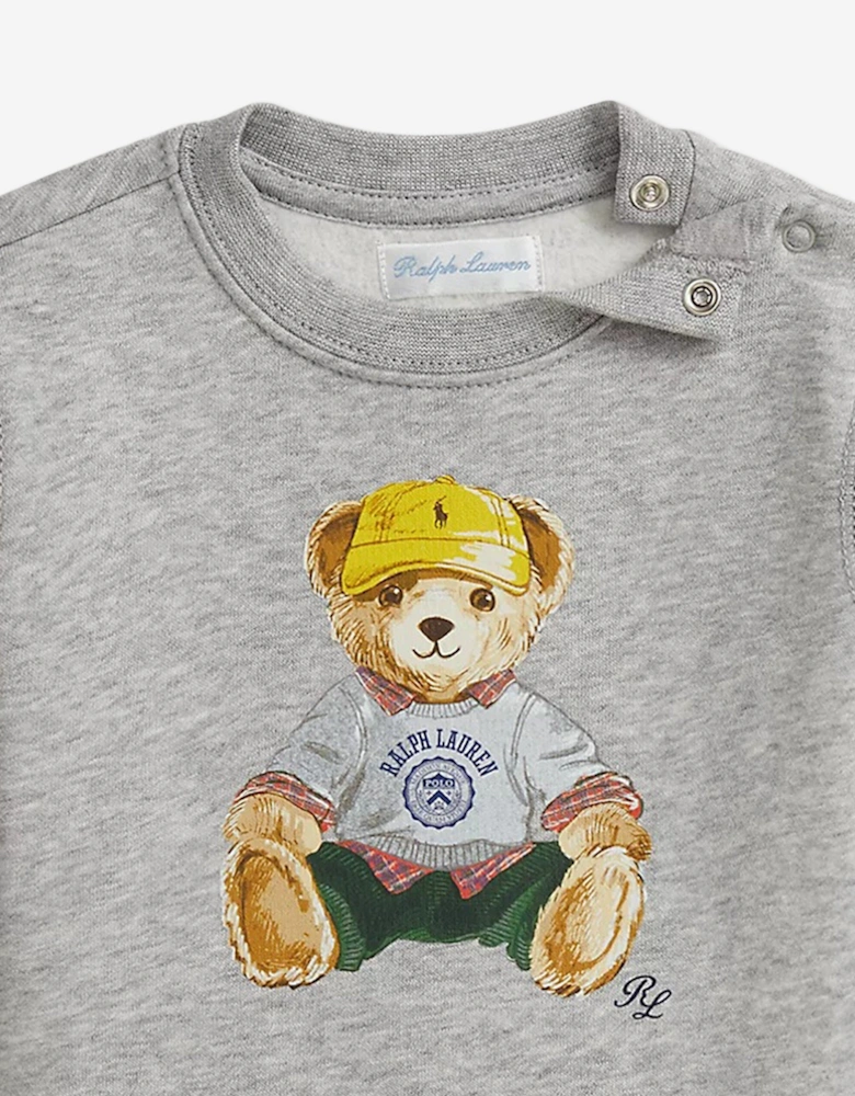 Baby Boys Bear Sweatshirt in Grey
