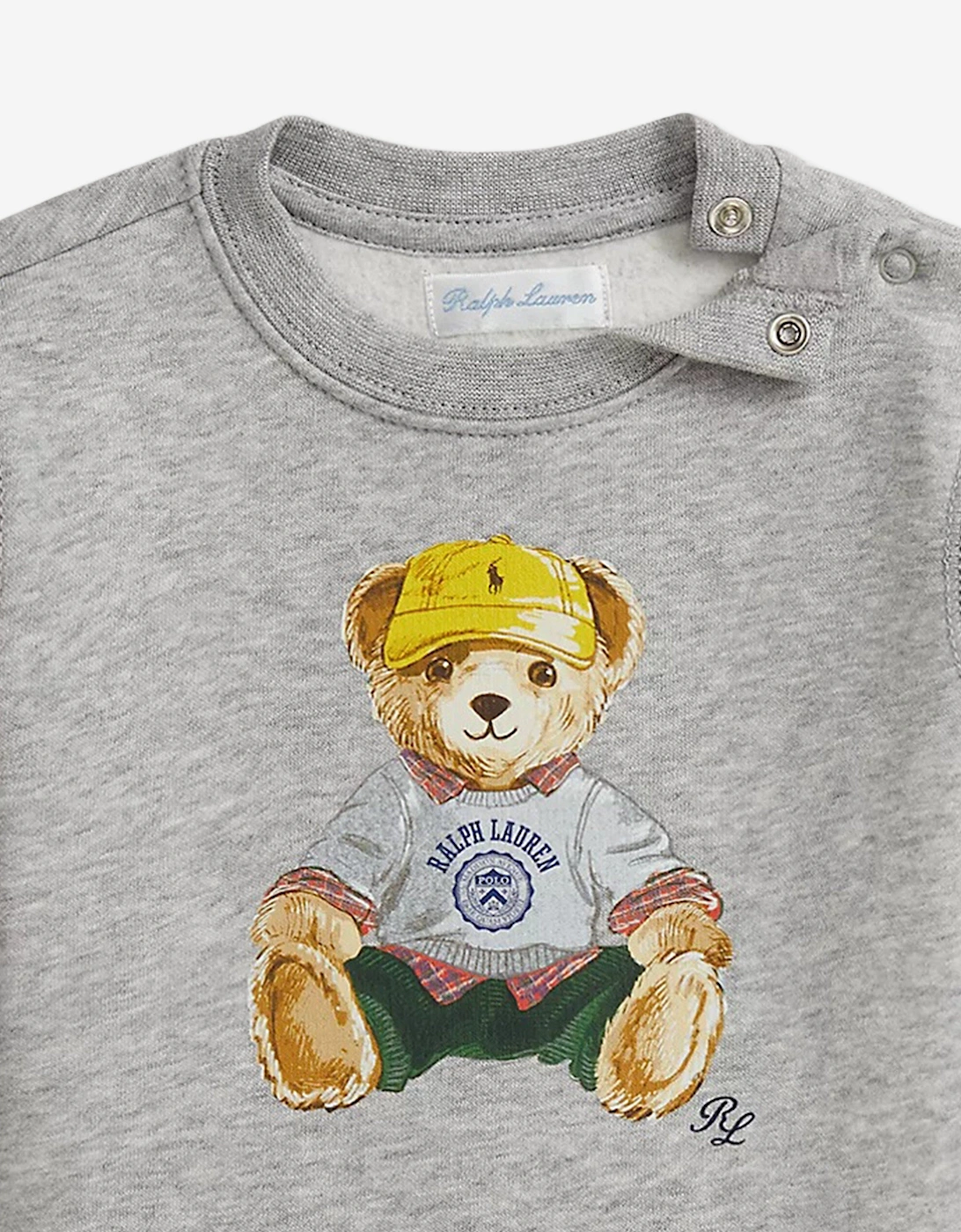 Baby Boys Bear Sweatshirt in Grey