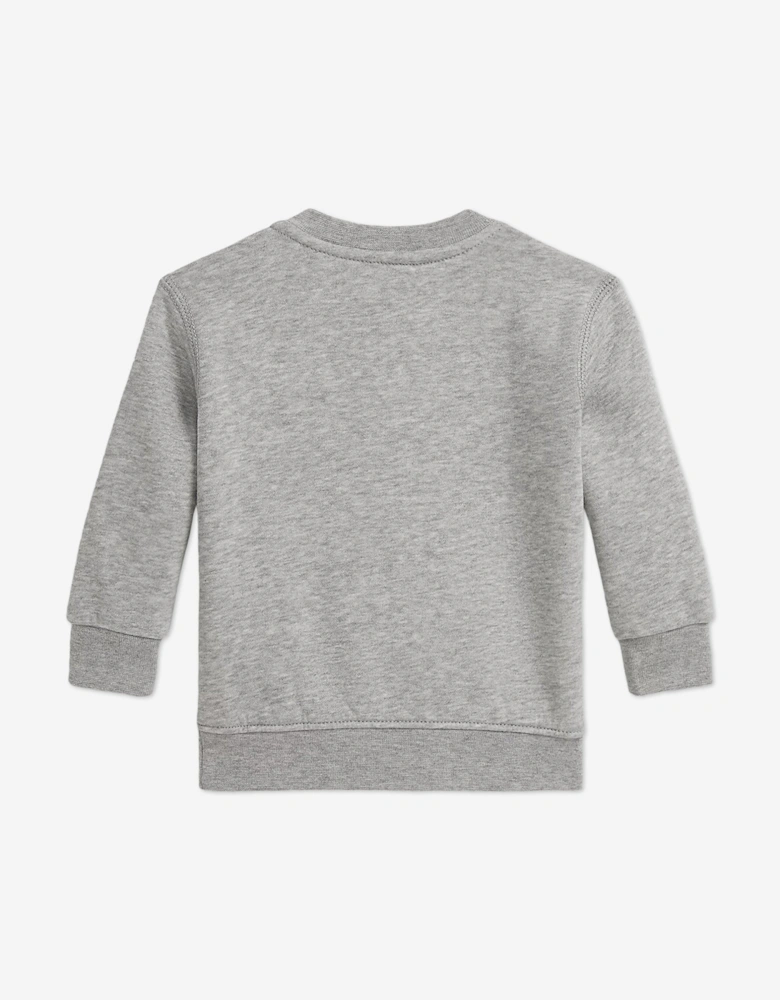 Baby Boys Bear Sweatshirt in Grey