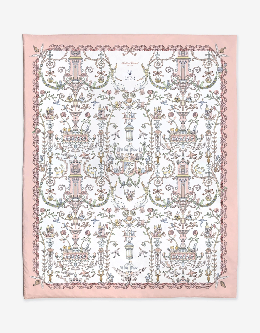 Baby  Toile De Jouy & Caitlin Wilson Reversible Quilt in Multicolour (130cm)