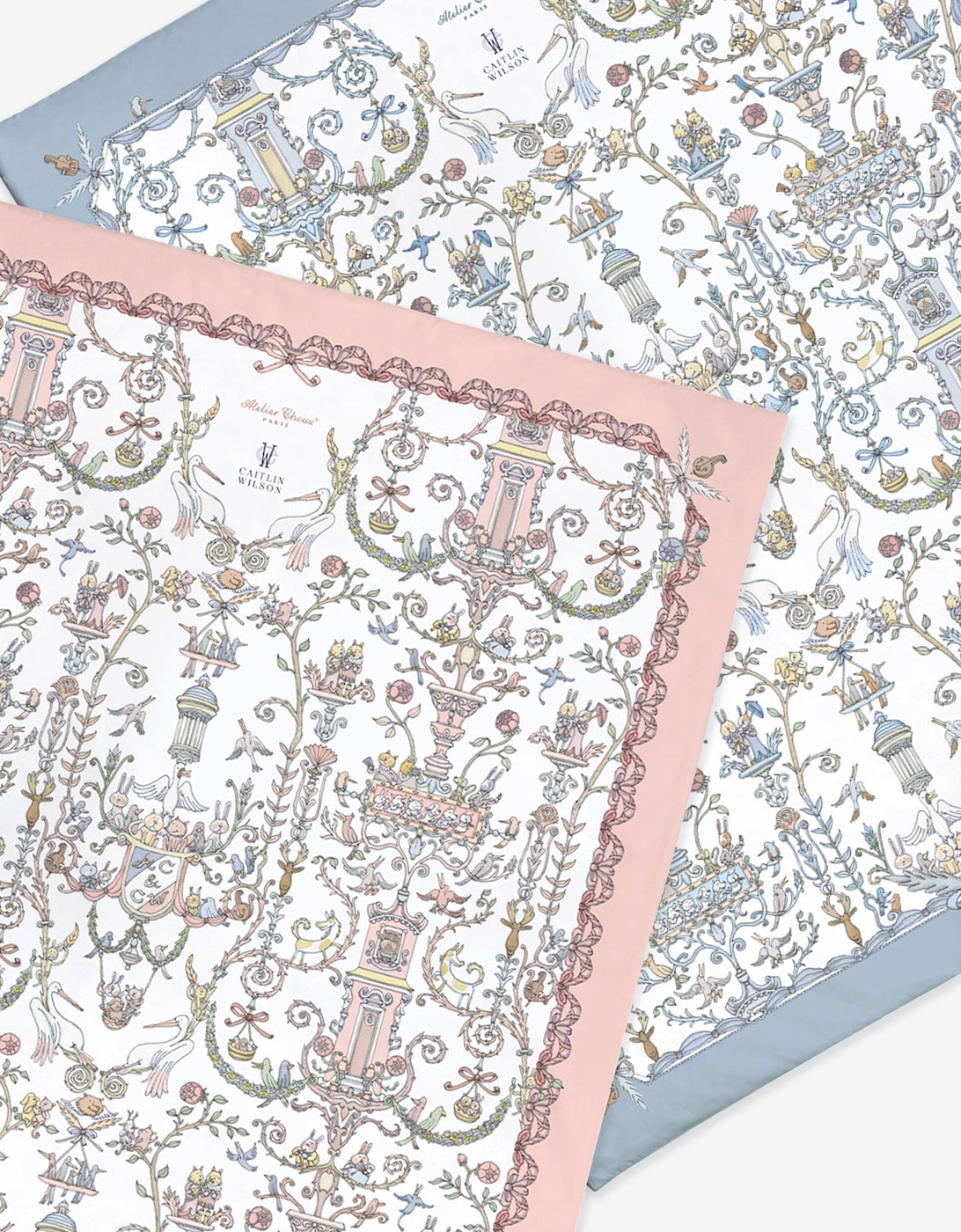 Baby  Toile De Jouy & Caitlin Wilson Reversible Quilt in Multicolour (130cm)
