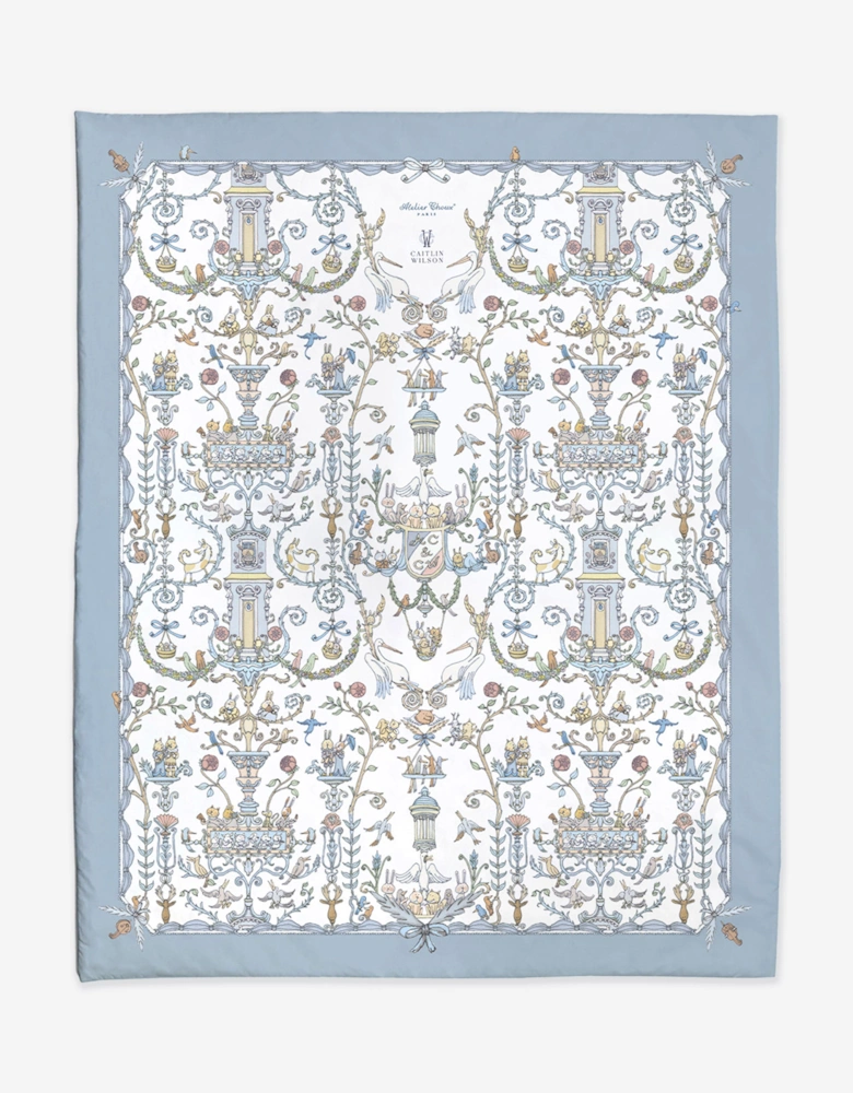 Baby  Toile De Jouy & Caitlin Wilson Reversible Quilt in Multicolour (130cm)
