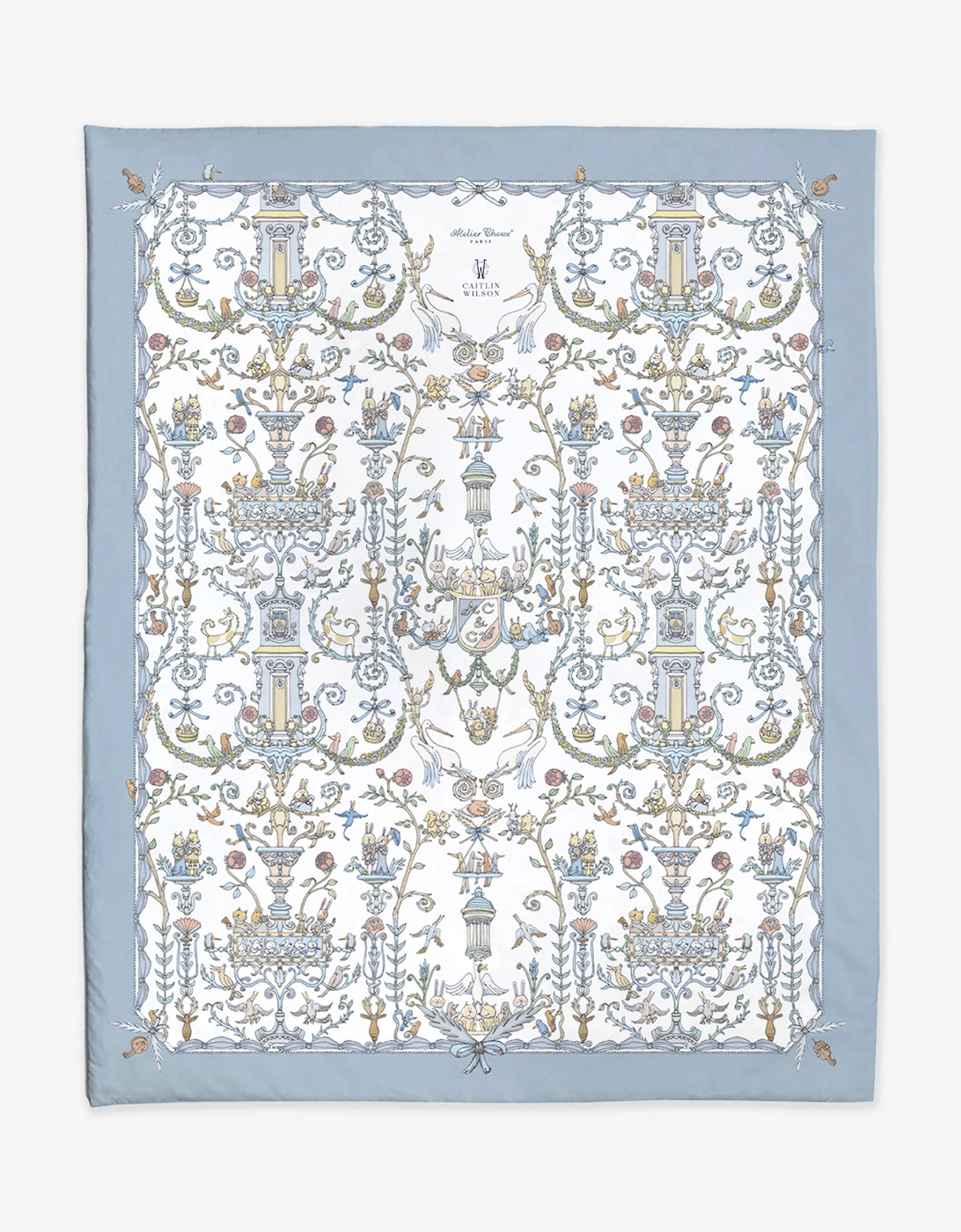 Baby  Toile De Jouy & Caitlin Wilson Reversible Quilt in Multicolour (130cm)
