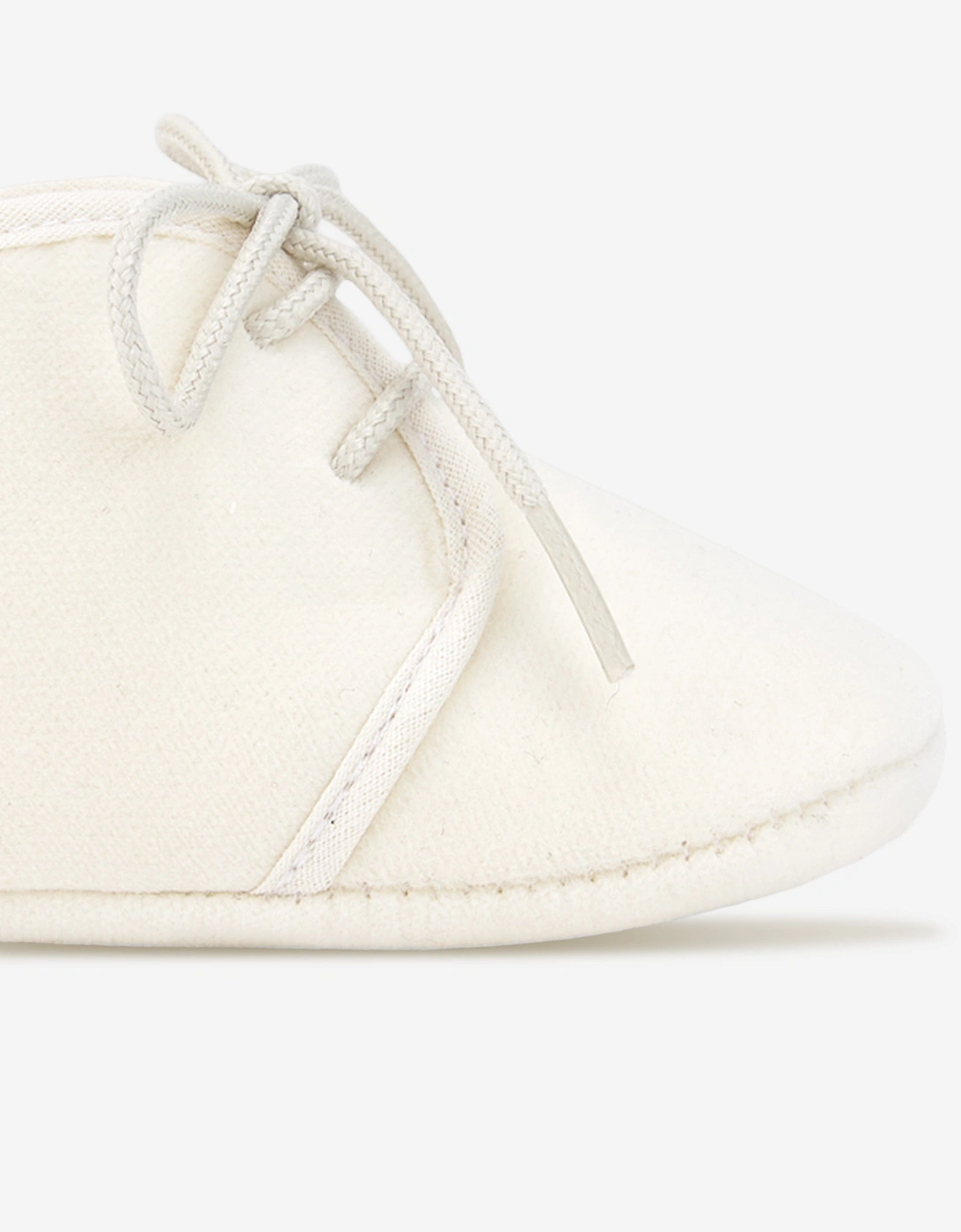 Baby Cotton Booties in Ivory