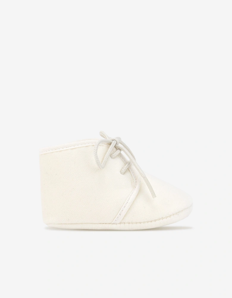 Baby Cotton Booties in Ivory
