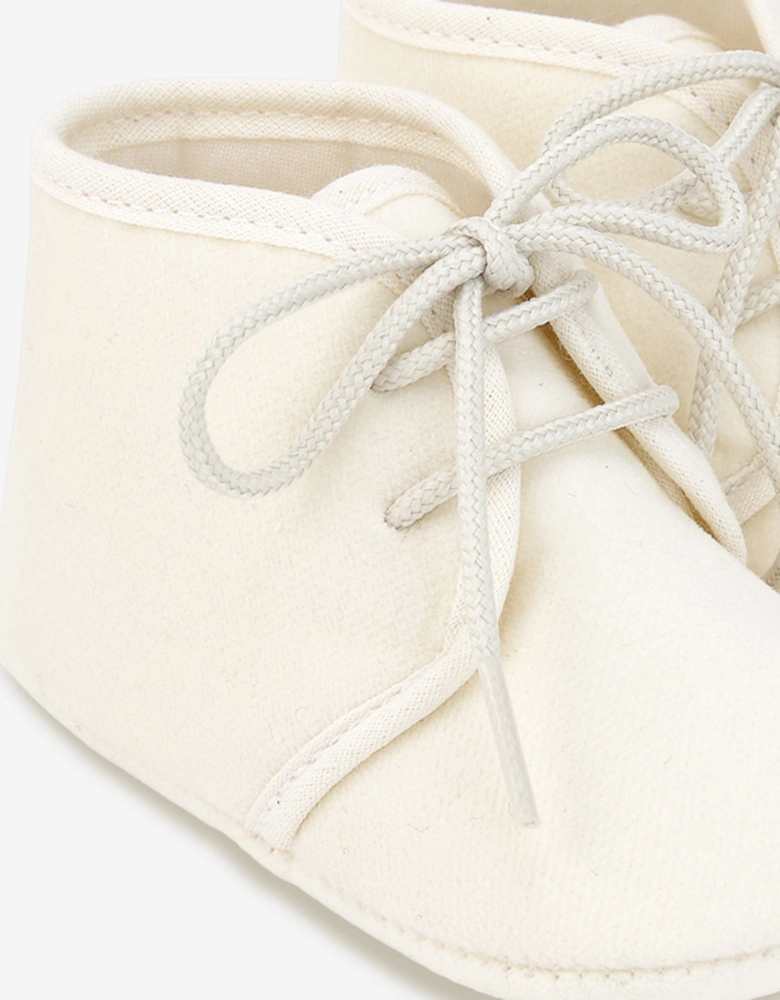 Baby Cotton Booties in Ivory