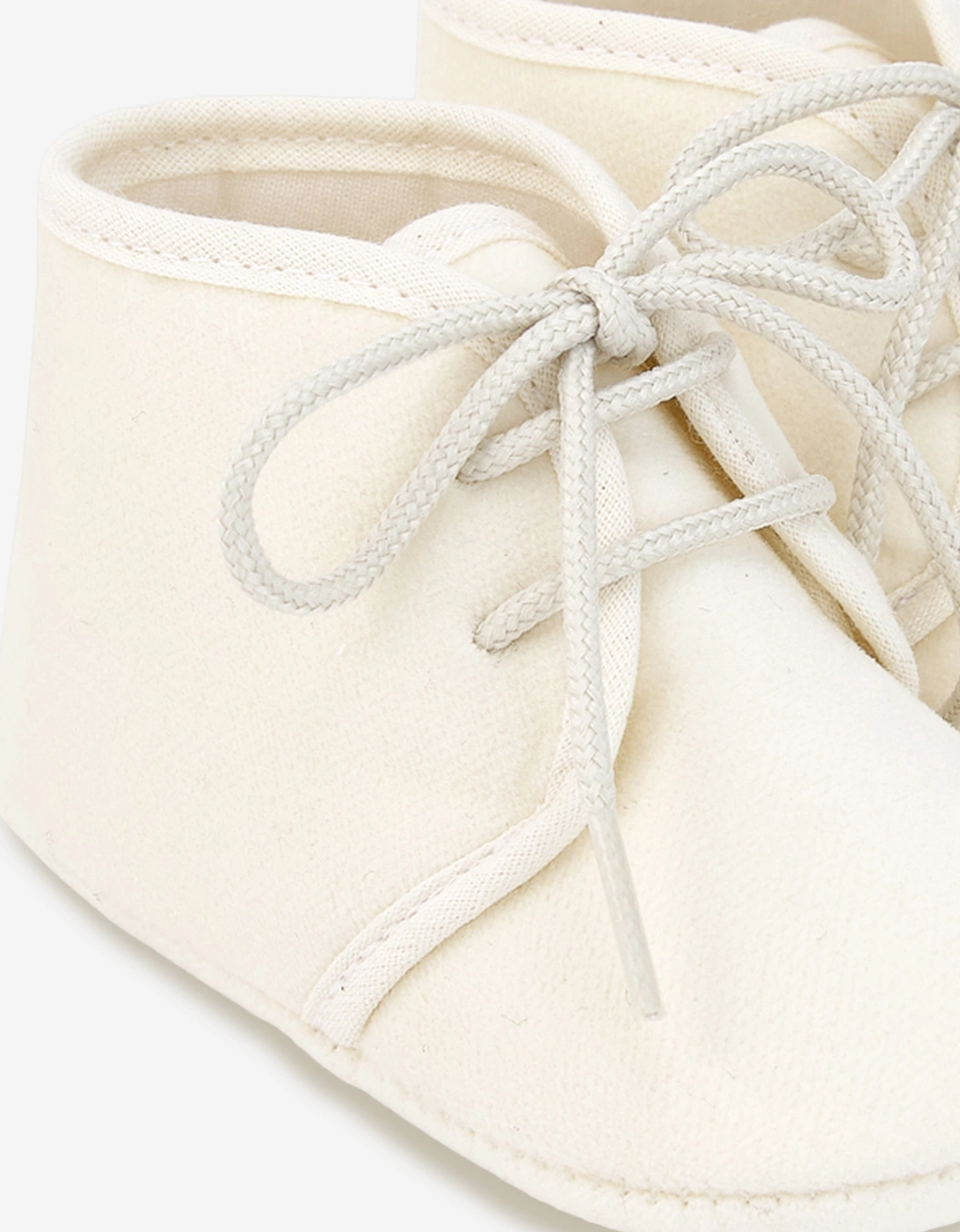 Baby Cotton Booties in Ivory