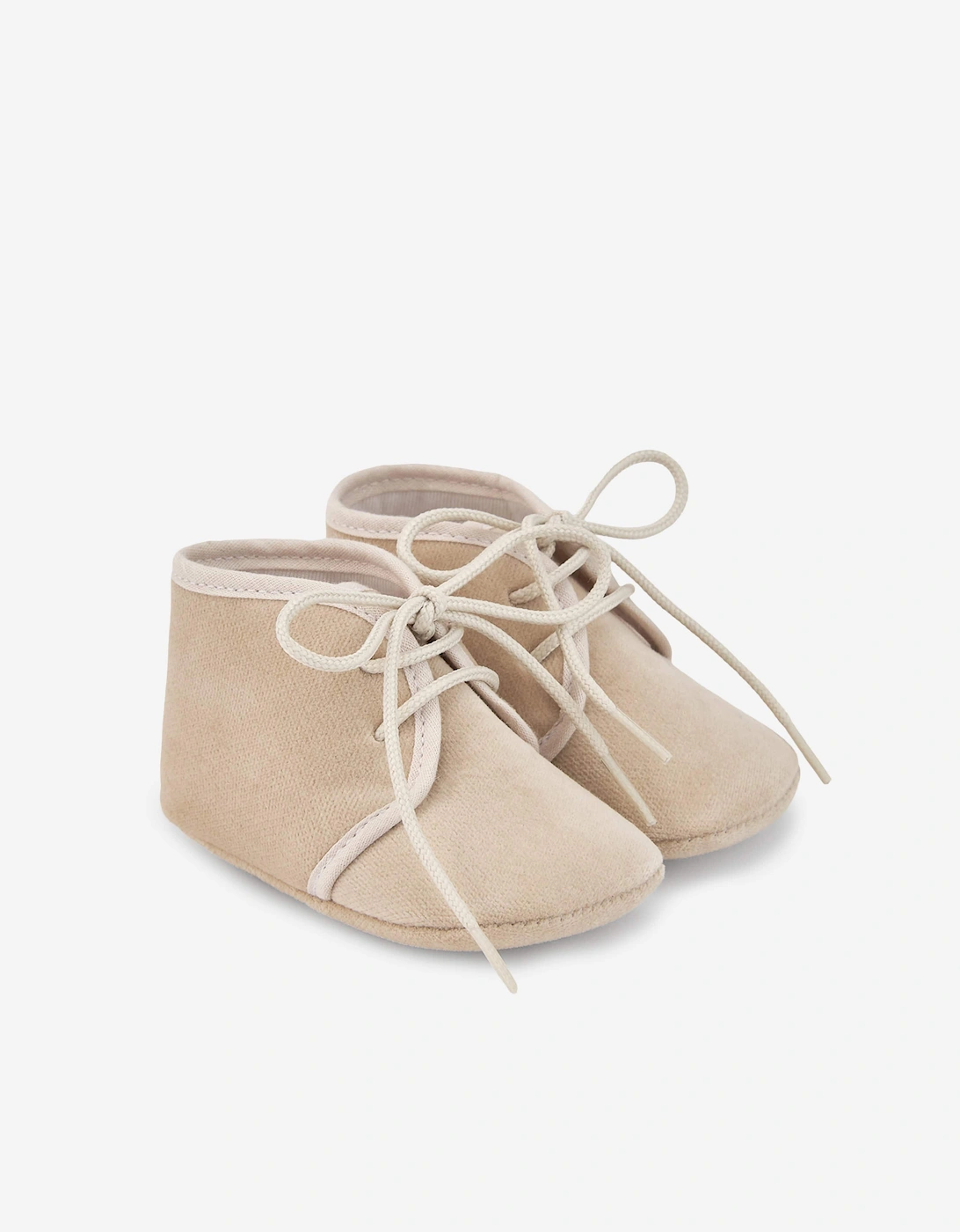 Baby Cotton Booties in Beige
