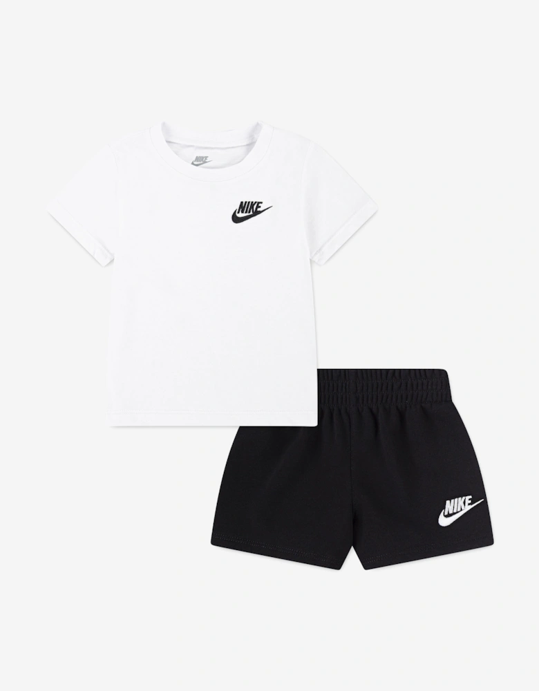 Kids Club LBR Knit Short Set in Black