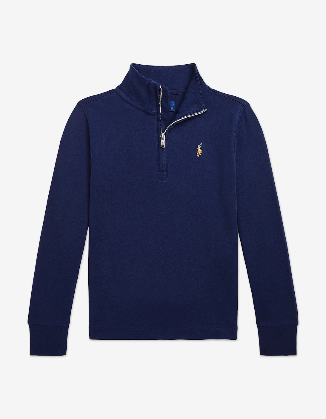 Boys Half Zip Sweatshirt in Navy, 6 of 5