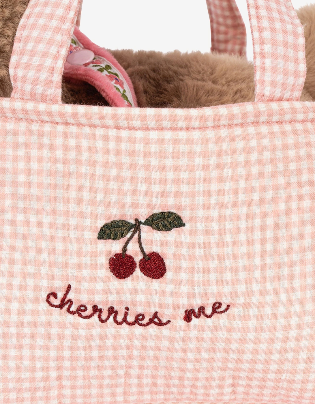 Maude Puppy with Basket in Pink (24cm)