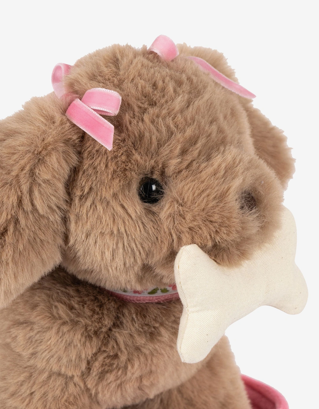 Maude Puppy with Basket in Pink (24cm)