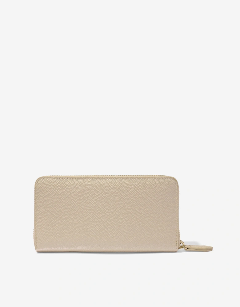 Divina Zip Around Wallet in Beige (14.5m)