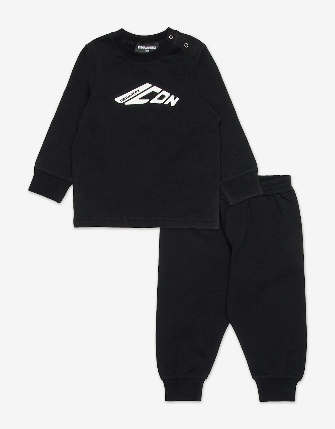 Baby Icon Logo Tracksuit in Black, 7 of 6