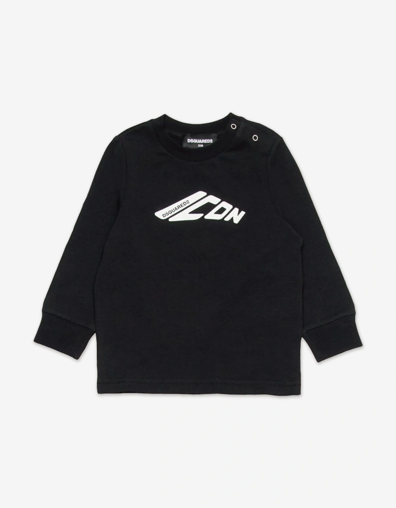 Baby Icon Logo Tracksuit in Black