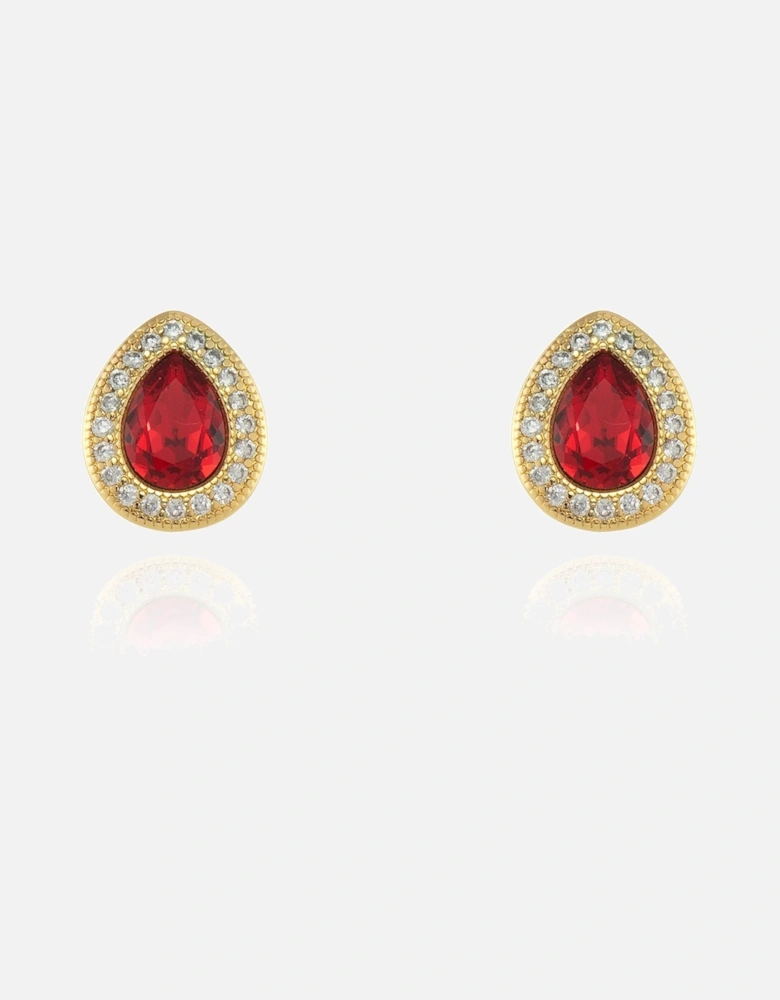 Talma Ruby Gold Earrings