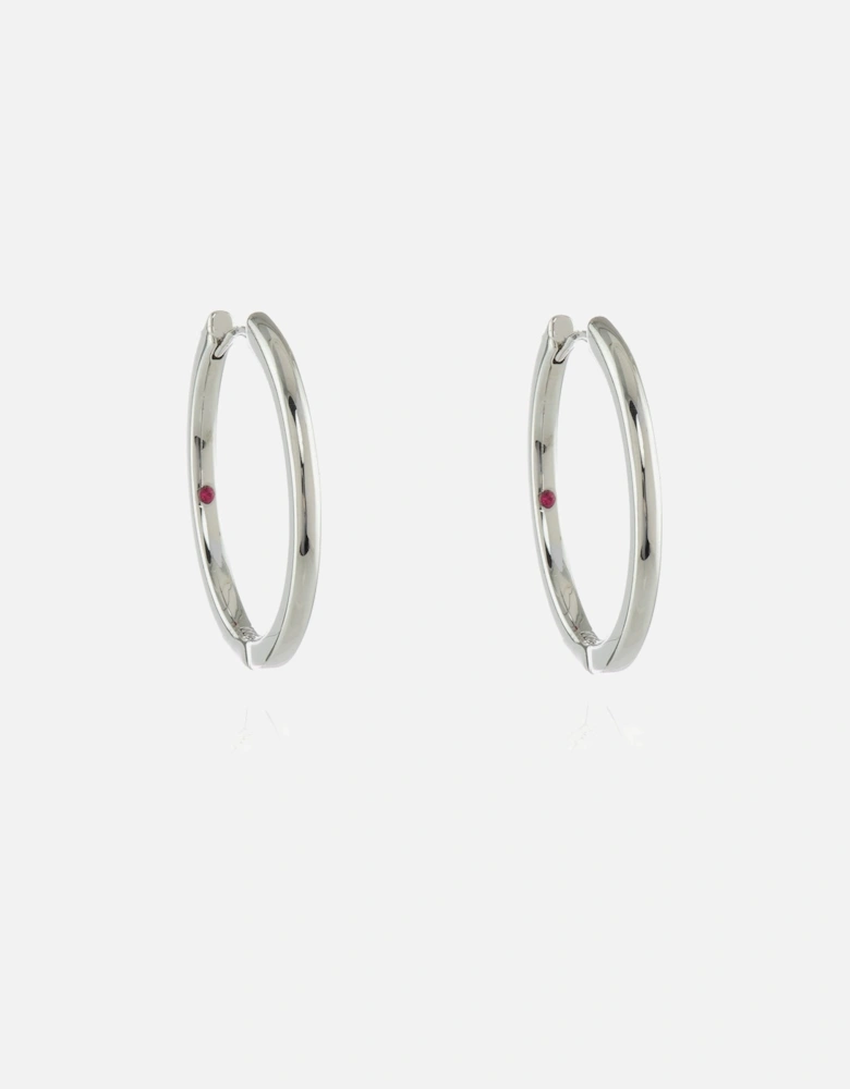 Henley Large 25mm Huggie Silver Hoop