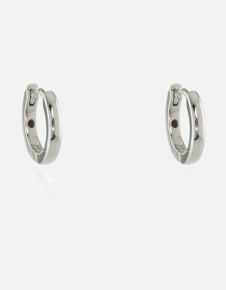 Henley Huggie 12mm Silver Hoop
