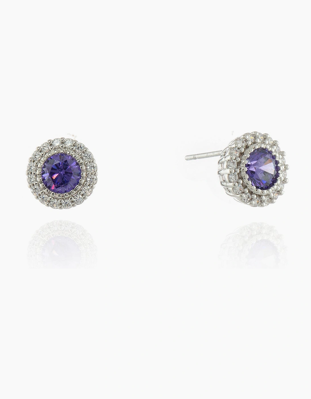 Cachet London Women's Silver/Silver Fidelity Tanzanite Earrings