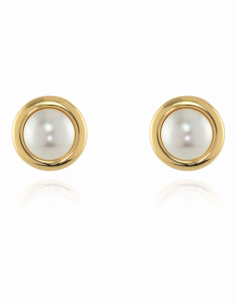 Pablo Pearl Gold Clip On Earrings