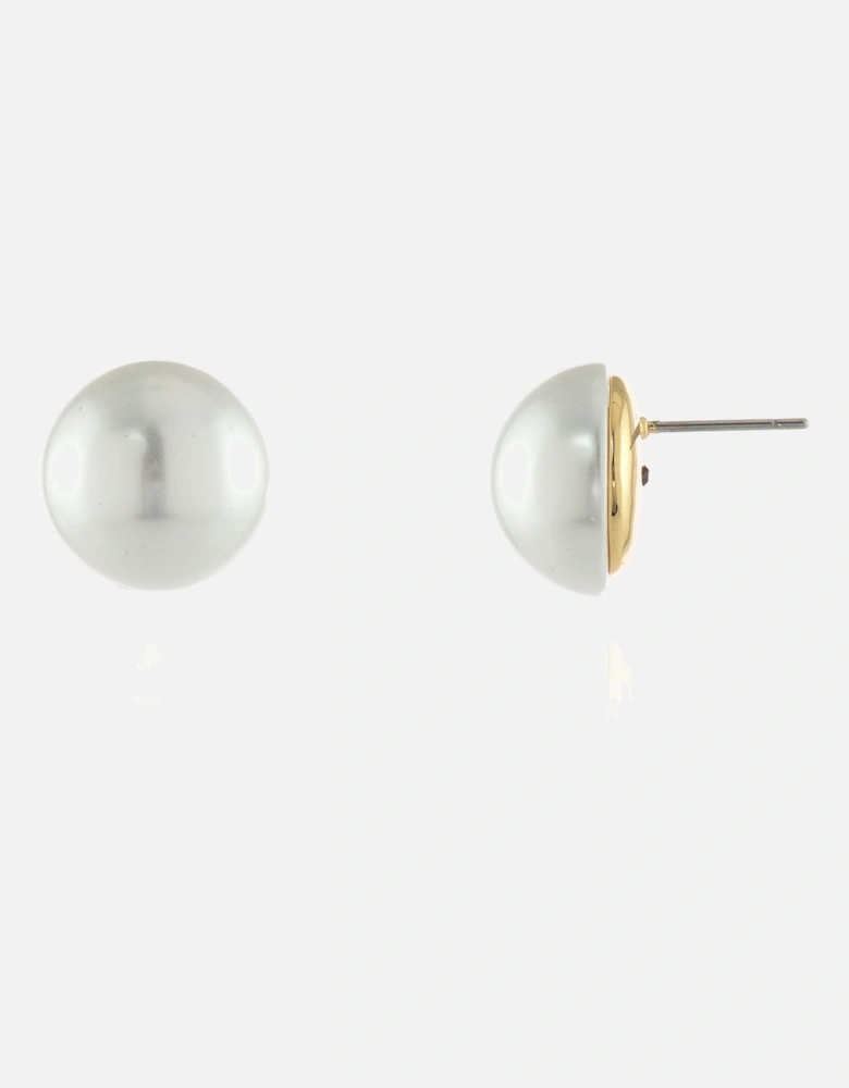 Bibi 14mm Pearl Silver Earrings