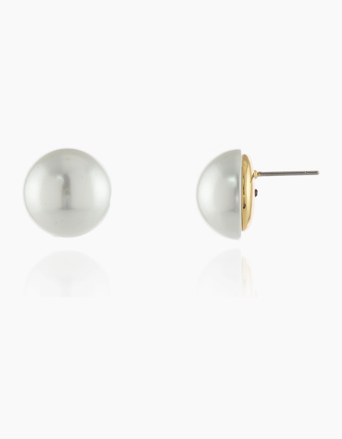 Cachet London Women's White Bibi 14Mm Pearl Silver Earrings