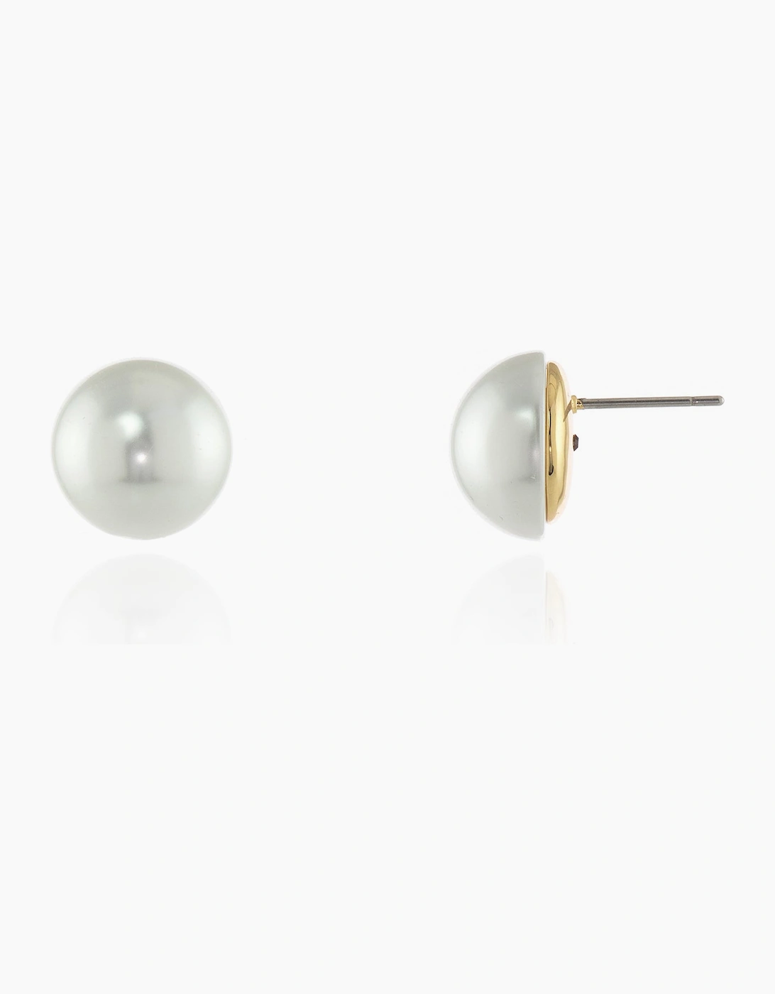 Cachet London Women's White Bibi 12Mm Pearl Gold Earrings