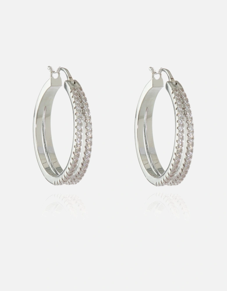 Daniela Large 18mm Silver Hoop