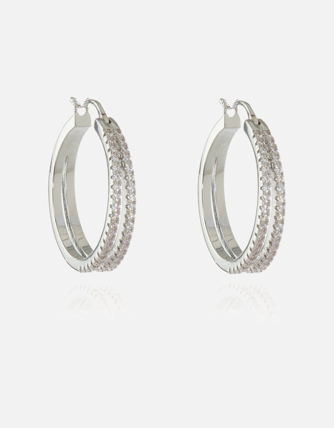 Women's Cachet London Daniela Large 18mm Silver Hoop - Silver/Silver