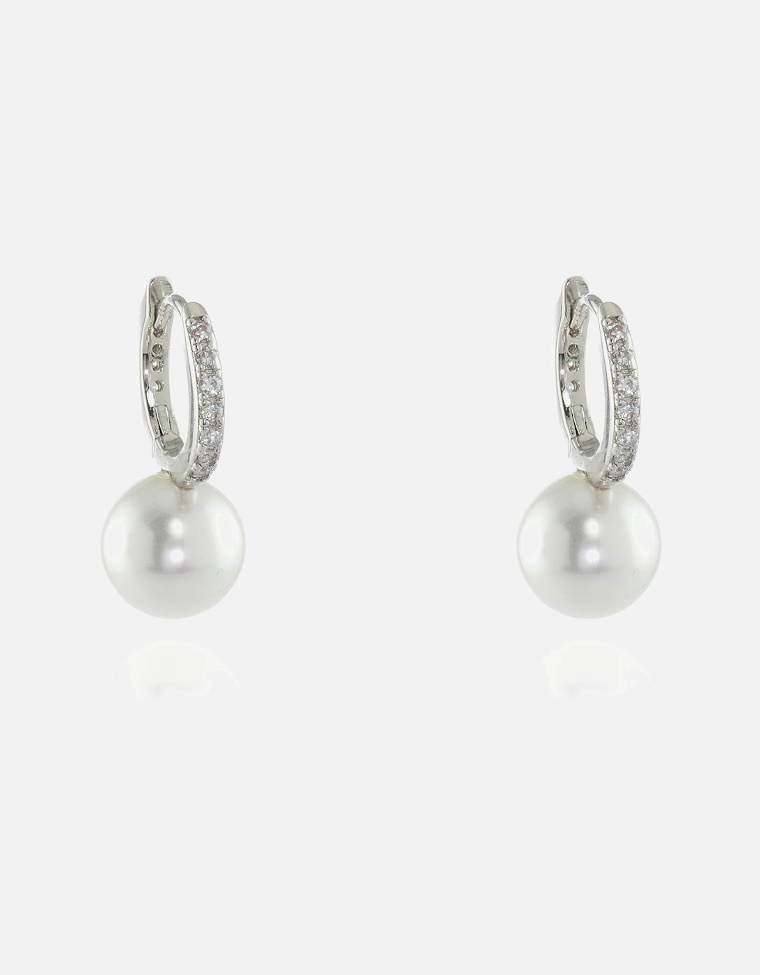 Persia 10mm Pearl Silver Hoop, 3 of 2