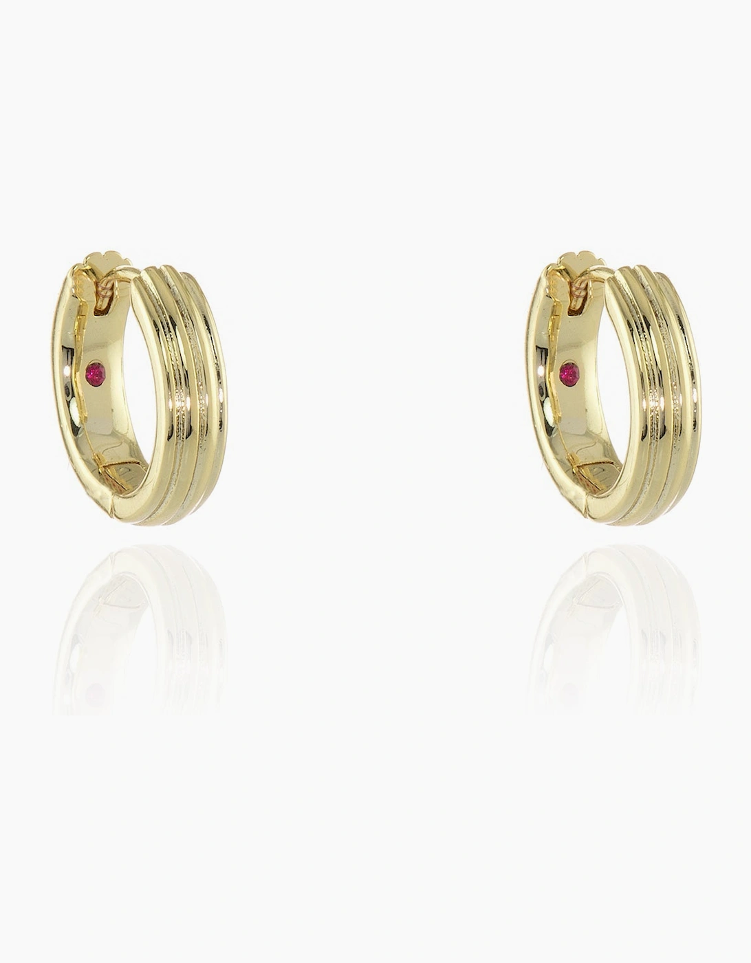 Cachet London Women's Gold Rivas Huggie 14Mm Hoop