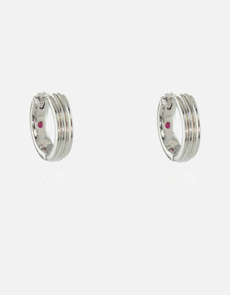 Rivas Huggie 14mm Silver Hoop